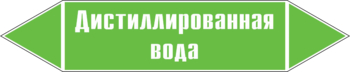 Маркировка трубопровода "дистиллированная вода" (пленка, 716х148 мм) - Маркировка трубопроводов - Маркировки трубопроводов "ВОДА" - магазин "Охрана труда и Техника безопасности"